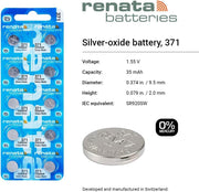 Renata 371 Watch Strip of 5 Batteries (Original Version)
