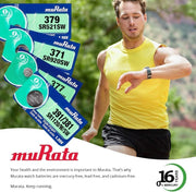 Murata 377 SR626SW Battery 1.55V Silver Oxide Watch Button Cell - Replaces Sony 377 (2 Batteries)