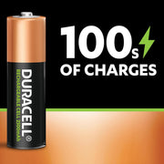 Duracell - Rechargeable Aa 2500 Mah Dx1500 Nimh 1.2V Batteries Long Lasting Power 5 Year - Pack Of 4 - 10 Years Shelf Life