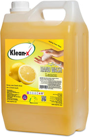 Klean x Hand Wash – Antibacterial & Moisturizing Liquid Soap, 5 Ltr – Gentle, Dermatologist-Approved, Soft on Skin, Suitable for All Skin Types, Soft Hands (Lemon)