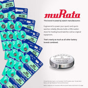 Murata Silver Oxide 1.55V Japan Batteries, 5 Pieces