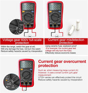 Uni-T UT33A+ Palm Size Digital Multimeter with 2mF capacitance test, 2 meters drop test, precision protection, AC-DC V, AC-DC A, Resistance, Diode, Continuity, Auto Range etc.