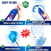 Aqua Toilet Bowl Cleaner 750ml – Powerful Disinfectant Formula for Stain & Odor Removal | Thick Gel with Limescale Protection | Fresh Fragrance | Suitable for All Toilets