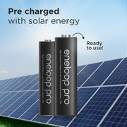 Eneloop Panasonic pro ready-to use Ni-MH battery, AAA/Micro, 4-pack, min. 930 mAh, 500-charge cycle life, very high power performance & low self-discharge, plastic free packaging
