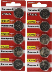 Panasonic Cr2032 3V Lithium Coin Cell Battery Dl2032 Ecr2032 10 Pcs