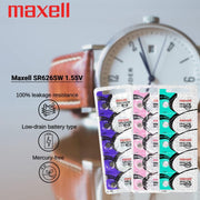 Maxell 2 x SR626SW 377 1.55v Silver Oxide Button Cell Watch Battery - Official Genuine