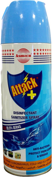 ASMACO Attack Disinfectant Sanitizer Spray - Ocean Breeze, 400ml
