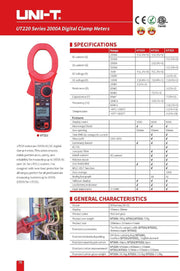 UNI-T UT221 2000A Clamp Meter