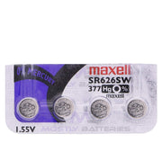 Maxell SR626SW 377 Silver Oxide Watch Battery, 2 Pack of 5 Batteries
