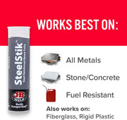 J-B Weld 8267 Steelstik Steel Reinforced Epoxy Putty Stick - 2 Oz.