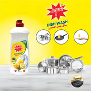 Aqua Premium Dish Wash Liquid 500ml x 3 Pack – Lemon Fresh | Powerful Grease Removal | Skin-Friendly | Long-Lasting Foam