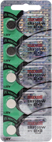 Maxell 371 Sr920sw Ag6 D371 Lr920 Batteries, Hologram Packaging