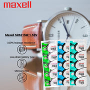 Maxell Men's/Women's Watch Battery Button Cell SR621SW SR-621SW 364 (Pack of 5)