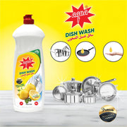 Aqua Premium Dish Wash Liquid 1L x 2 Pack – Powerful Grease Removal | Lemon Fresh | Gentle on Hands | Long-Lasting Foam