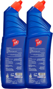Aqua Toilet Bowl Cleaner 750ml – Powerful Disinfectant Formula for Stain & Odor Removal | Thick Gel with Limescale Protection | Fresh Fragrance | Suitable for All Toilets