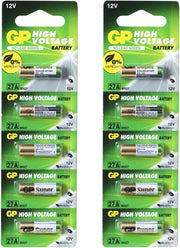 GP High Voltage Battery 27A MN27 A27 PK5 12V | 10-Pack
