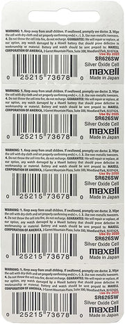 Maxell SR626SW 377 Silver Oxide Watch Battery, 2 Pack of 5 Batteries