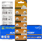 TIANQIU 50PCS Ag0 Lr521 379 Sr521Sw Alkaline Battery