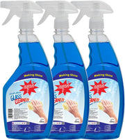 Aqua Glass Cleaner 650ml – Pack of 3 | Streak-Free Shine for Windows, Mirrors, & Glass Surfaces | Quick-Drying & Smudge-Free Formula