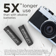 Eneloop Panasonic pro ready-to use Ni-MH battery, AAA/Micro, 4-pack, min. 930 mAh, 500-charge cycle life, very high power performance & low self-discharge, plastic free packaging