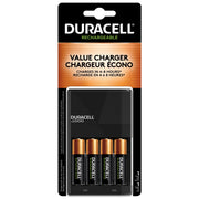 Duracell - Hi Speed Battery Charger - 2 AA 1300 mAH and 2 AAA 750 mAH Charging Slots Recharge in 4 Hours - Batteries Included in Pack
