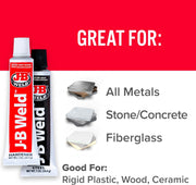J B Weld 8265S Original Cold Weld Steel Reinforced Epoxy Metal to Metal Glue, 2 oz, Dark Grey