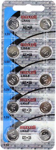 Maxell LR440-10PK LR44 Batteries (Pack of 10)