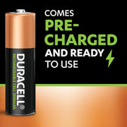 Duracell - Rechargeable Aa 2500 Mah Dx1500 Nimh 1.2V Batteries Long Lasting Power 5 Year - Pack Of 4 - 10 Years Shelf Life