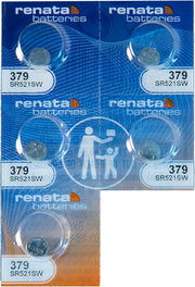 Renata 379 Watch Batteries, 5 Pieces