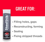 J-B Weld 8267 Steelstik Steel Reinforced Epoxy Putty Stick - 2 Oz.