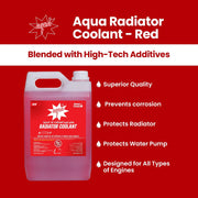 Aqua Radiator Coolant Red German Formula – 1 Gallon | High-Performance Engine Coolant | Extended Life Antifreeze for All Vehicles | Corrosion & Overheat Protection