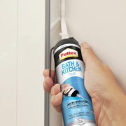 Pattex Sanitary Antimould White Pressure Pack, For Indoor Sealing, Ideal For Bathroom & Kitchen, Waterproof And Mould Resistant. Easy To Use Sealant,White, 1X200ml Pressure Pack,2751638