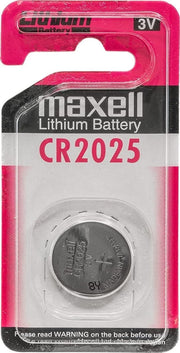 Maxell CR2025 3V | Lithium Coin Batteries, Long-Lasting [Child Resistant Packaging] Silver | Set of 2 | Button Batteries Regular | Made In Japan