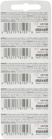 Maxell 24 Fresh LR1130 1.5V Alkaline Batteries (189)