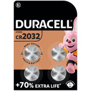 Duracell Specialty 2025 Lithium Coin Battery 3V, pack of 4, with Baby Secure Technology and suitable for keyfobs, scales, wearables and medical devices (DL2025/CR2025)