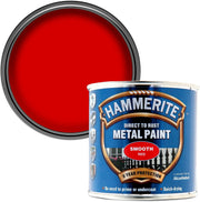 Hammerite Direct to Rust Metal Paint - Smooth Red Finish 250ML