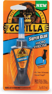 Gorilla Micro Precise Super Glue, 5 Gram, Clear, (Pack of 1)