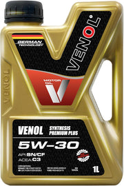VENOL SYNTHESIS PREMIUM PLUS 5W-30 API SN/CF ACEA C3 – High-Performance Fully Synthetic Engine Oil for Gasoline & Diesel Engines (1L)