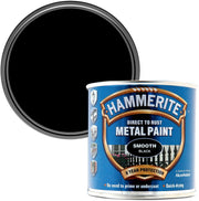 Hammerite Metal Paint Smooth Black 250ml