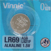 Vinnic AG6 LR69 (L921F) Alkaline 1.5V Batteries - 10 Pieces
