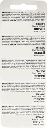 Maxell 5 Batteries Button Cell SR626SW