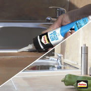 Pattex Sanitary Antimould White Pressure Pack, For Indoor Sealing, Ideal For Bathroom & Kitchen, Waterproof And Mould Resistant. Easy To Use Sealant,White, 1X200ml Pressure Pack,2751638