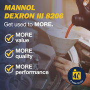 MANNOL 8206 - O.E.M Dexron III 3 Gear Oil Automatic Transmission Fluid ATF Oil Power Steering Automatic Cars Gear Boxes- 4L German Oil