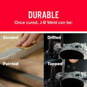 J B Weld 8265S Original Cold Weld Steel Reinforced Epoxy Metal to Metal Glue, 2 oz, Dark Grey