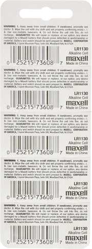 Maxell LR1130 10 Alkaline Batteries
