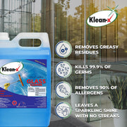 Klean-X Glass Cleaner 5L – Streak-Free Shine for Windows, Mirrors, and Glass Surfaces