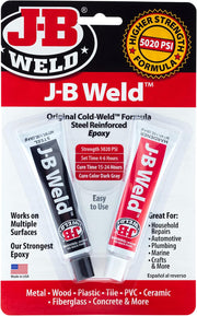 J B Weld 8265S Original Cold Weld Steel Reinforced Epoxy Metal to Metal Glue, 2 oz, Dark Grey