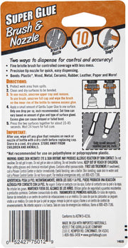 Gorilla Super Glue with Brush & Nozzle Applicator, 12g, Clear