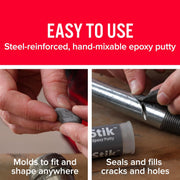 J-B Weld 8267 Steelstik Steel Reinforced Epoxy Putty Stick - 2 Oz.