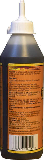 Gorilla Original Glue, Waterproof Polyurethane 18 Ounce Bottle, Brown, (Pack Of 1)